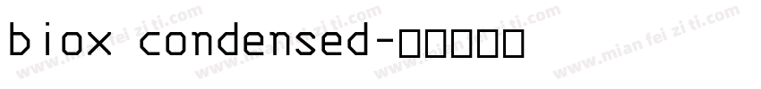 biox condensed字体转换